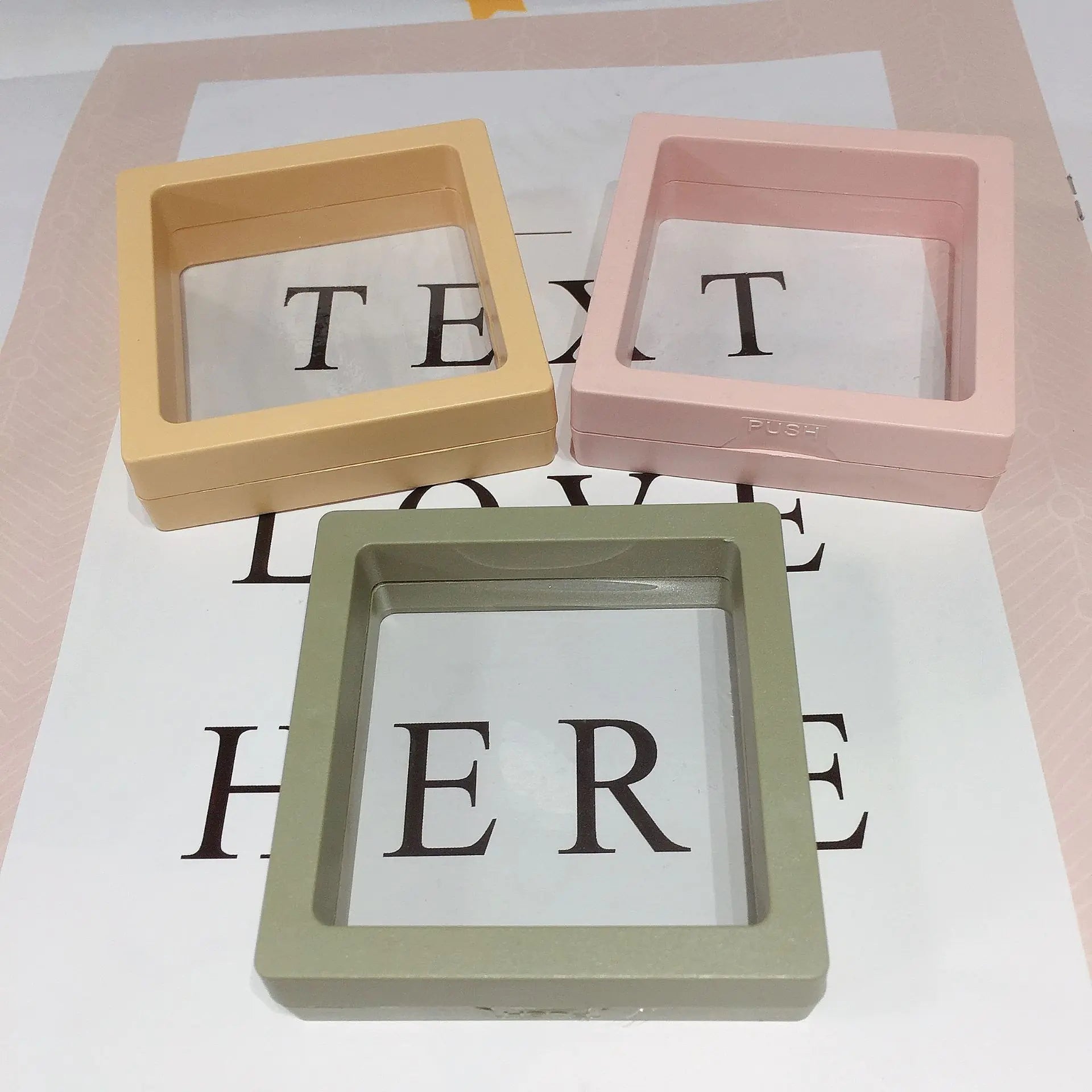 Luxury Jewelry Box with Floating Design and Plastic Film