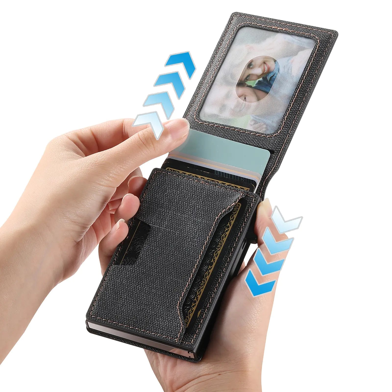 Men's Denim Grain Card Wallet