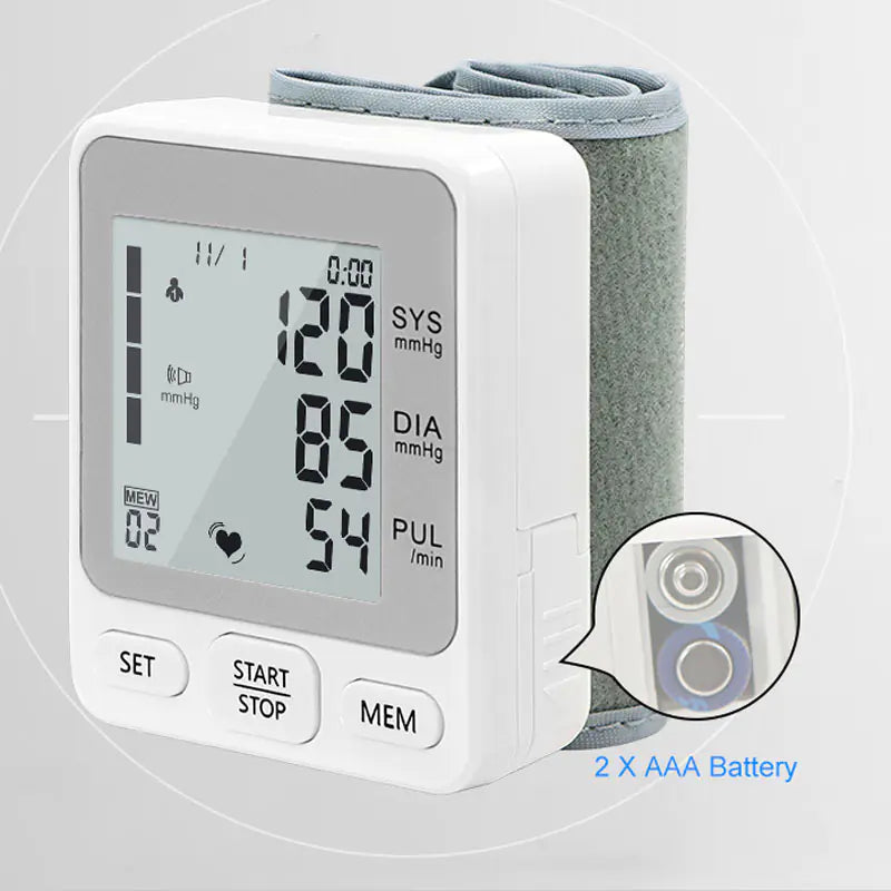 Automatic Digital Wrist Blood Pressure Monitor with Large Screen