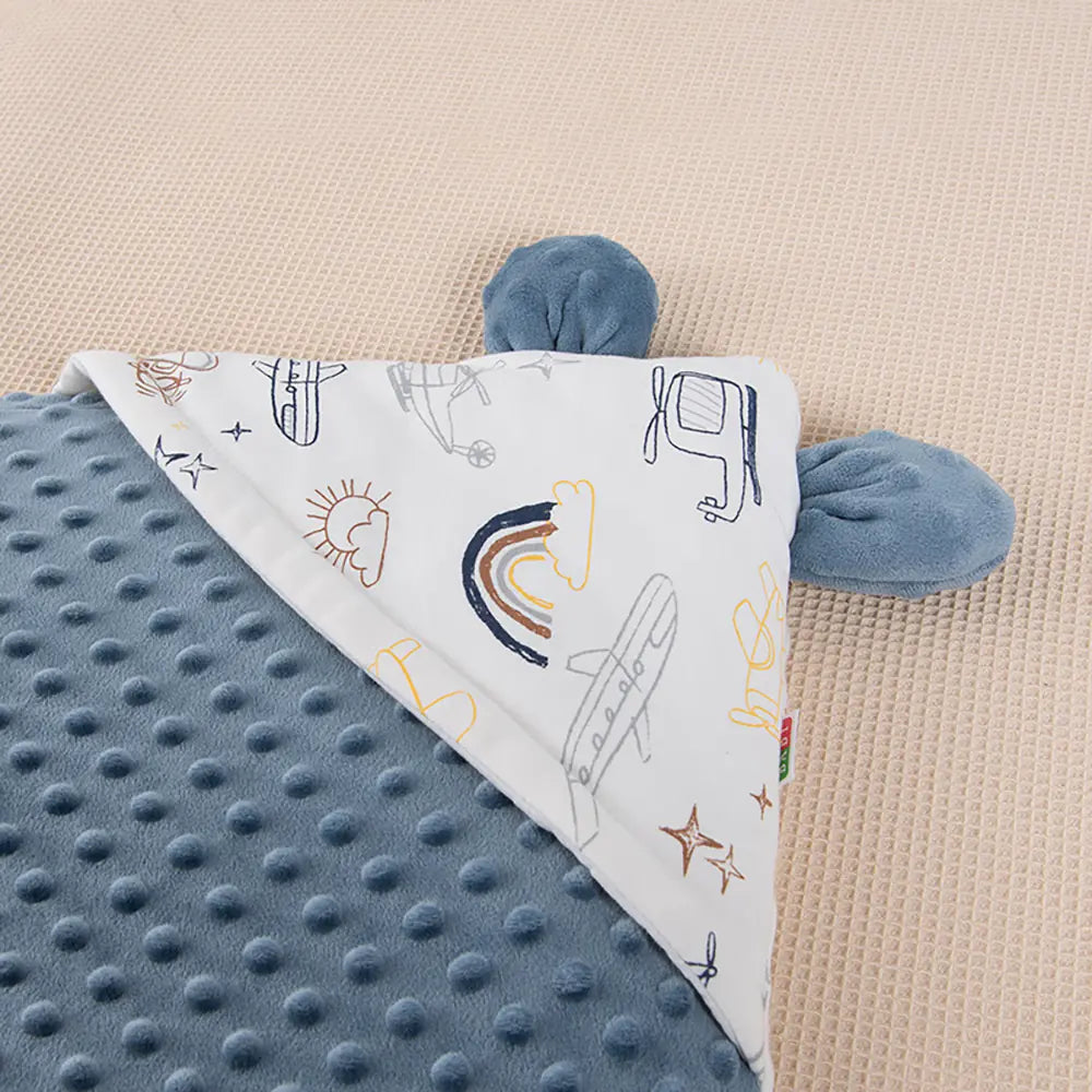 Cozy 90x90cm Newborn Baby Blanket with Hat & Core