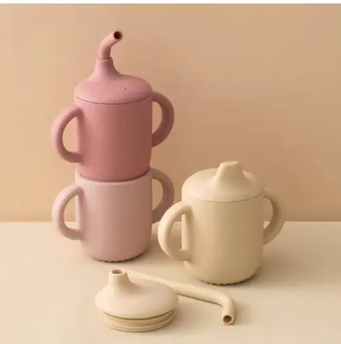 Baby Solid Color Silicone Water Cup