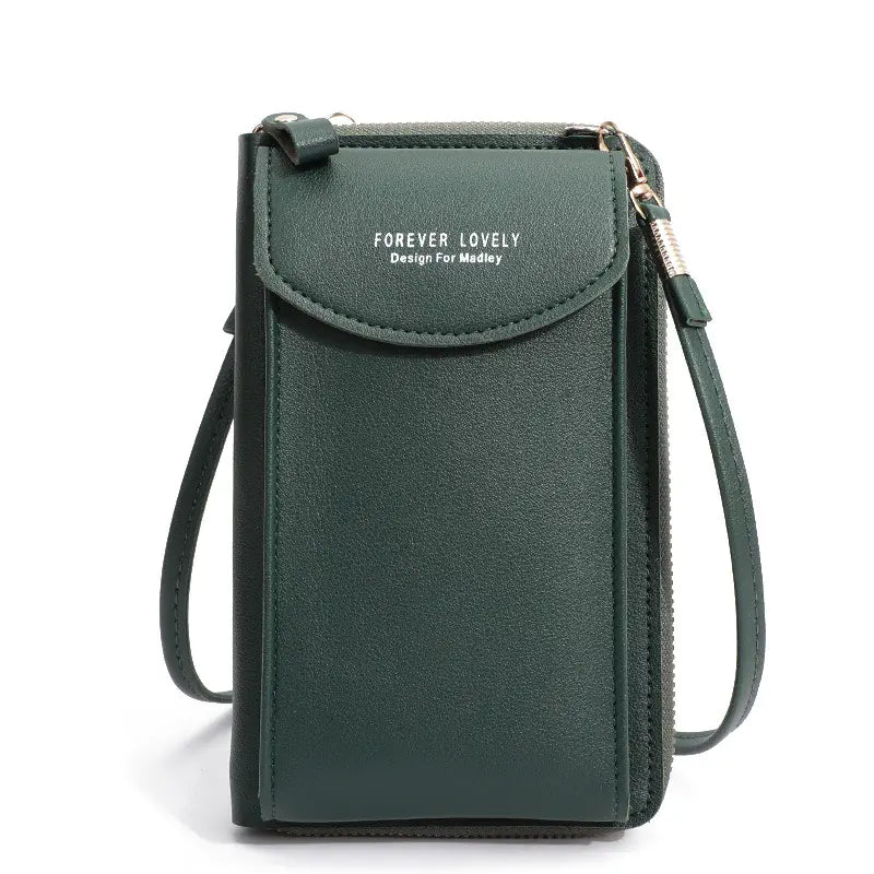 Solid Color PU Leather Crossbody Bag