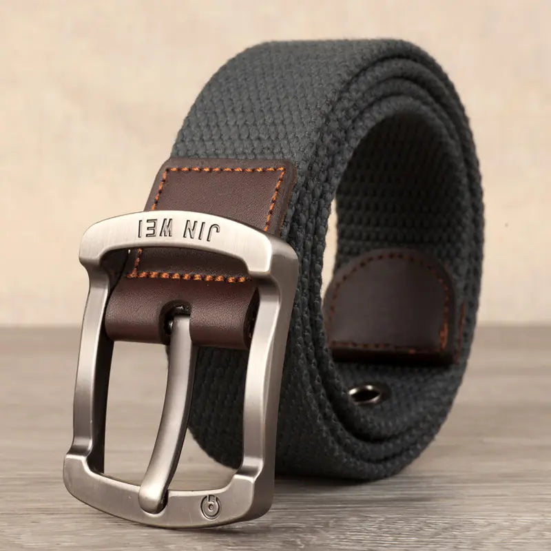 Men's Canvas Belt with Adjustable Length for Outdoor Use
