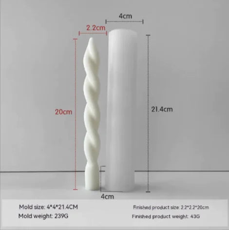 Threaded Silicone Mold for Candles & Holders