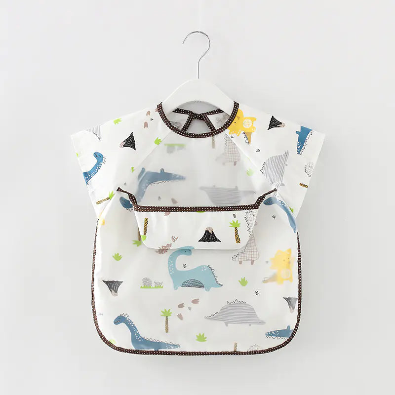 Waterproof Long Sleeve Kids Smock Apron for Eating