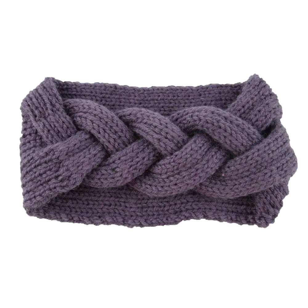 Crossover Knitted Wool Headband for Ladies
