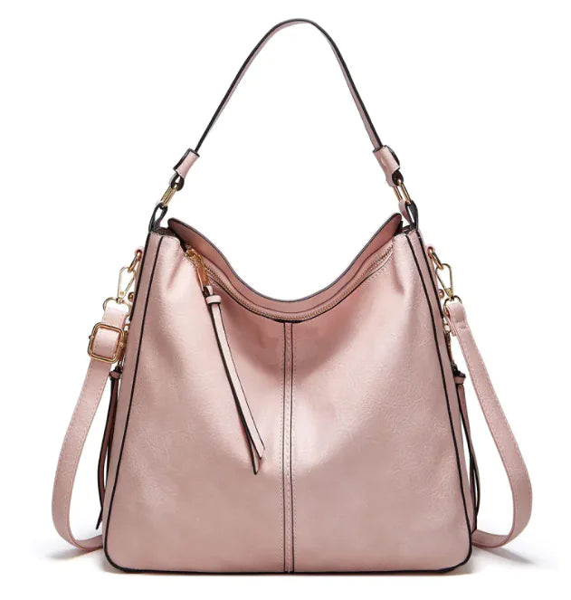 Hobos Zipper Bucket Bag with Adjustable Shoulder Strap – Large Capacity Messenger Handbag for Women