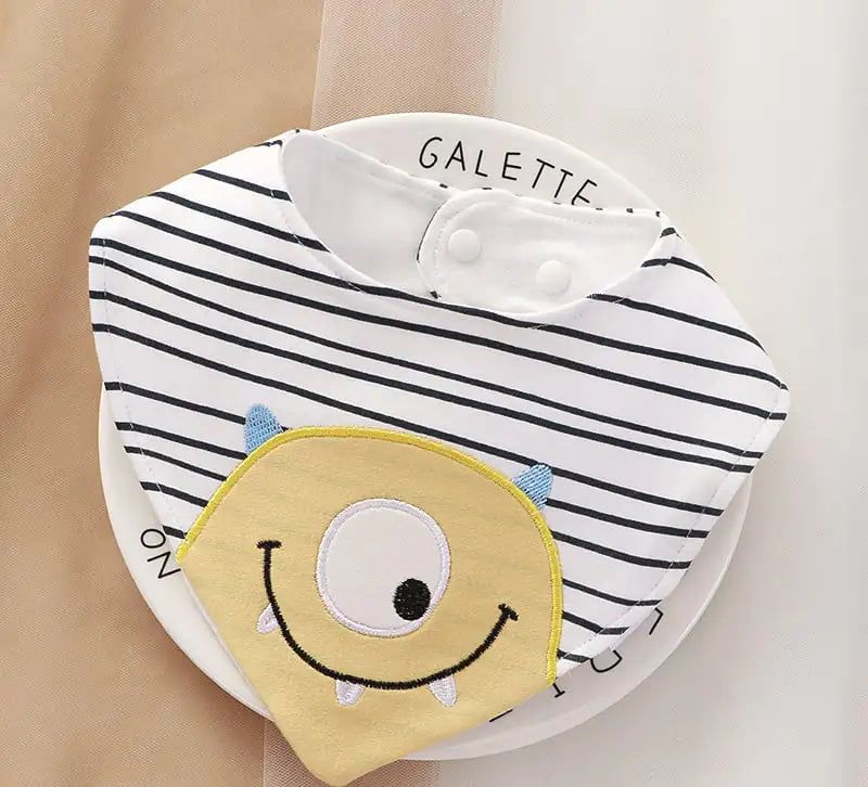 Soft Cotton Cartoon Bib for Newborns