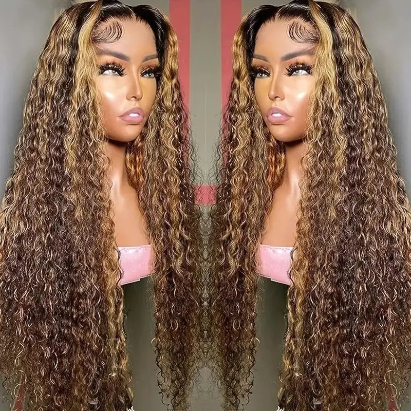 Front Lace Wig Piano Color Long Curly