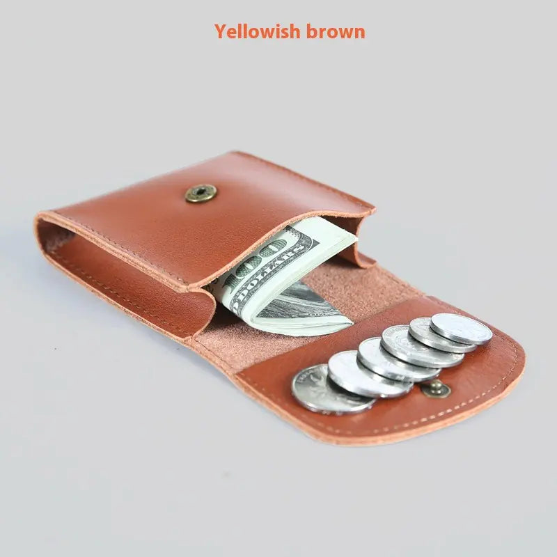Retro Cowhide Mini Coin Wallet
