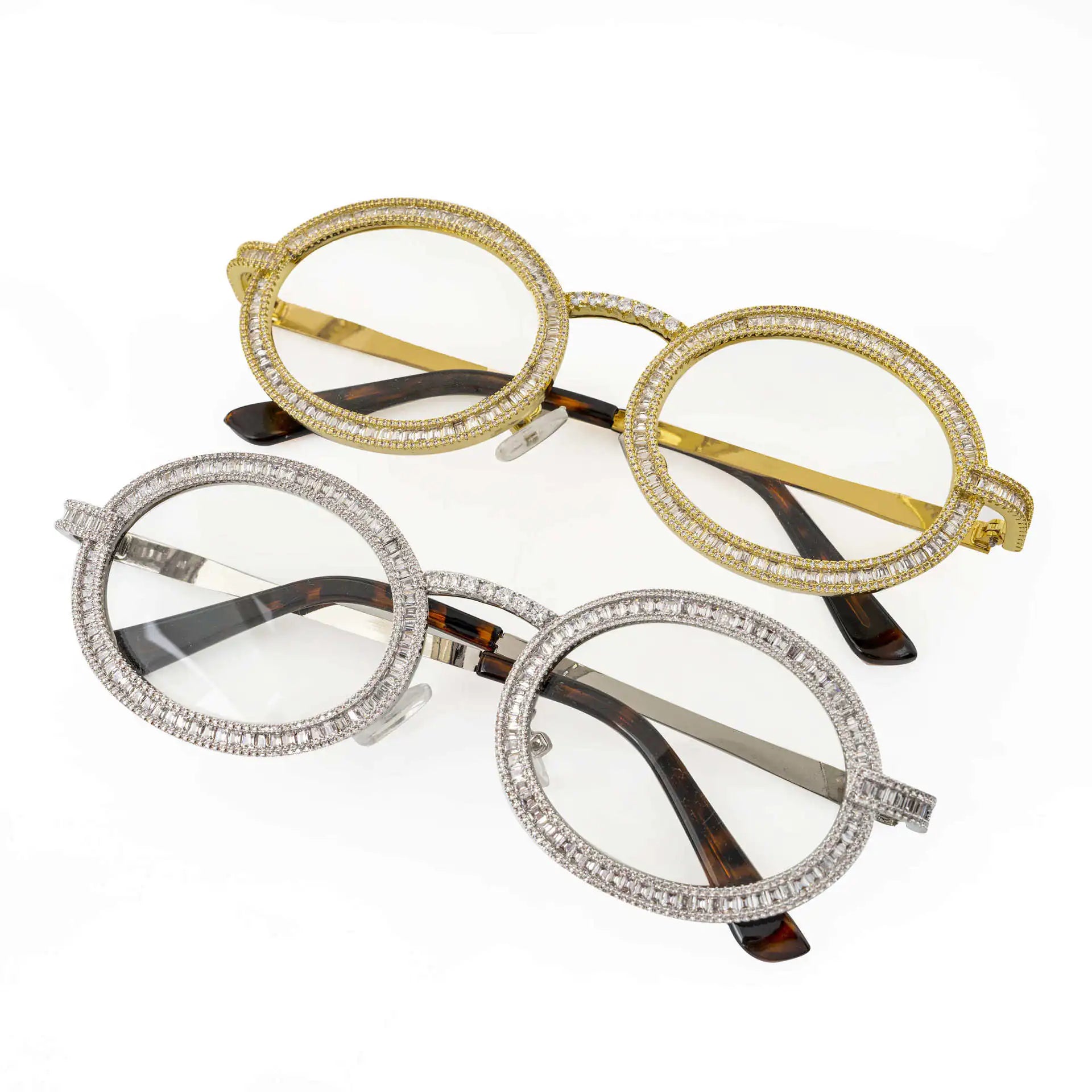 Trendy High-End Metal Diamond-Studded Sunglasses