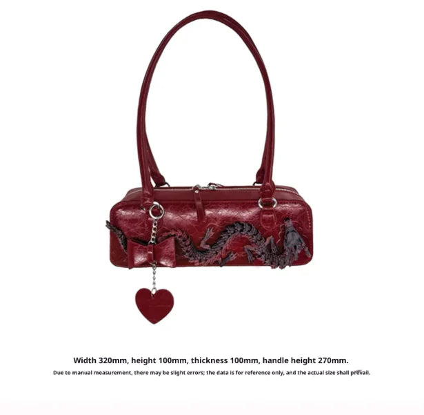 Red Dragon Chinese Style Designer Bowling Bag