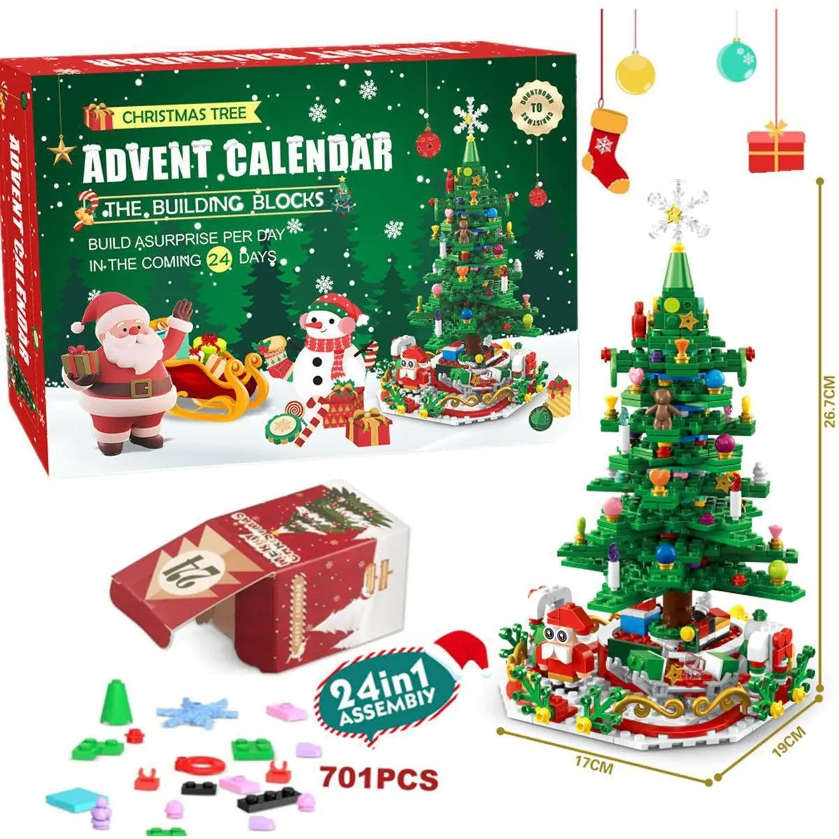 Christmas Countdown Building Blocks Calendar