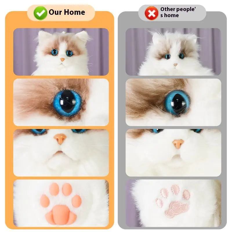 Realistic Muppet Cat Backpack Plush Toy