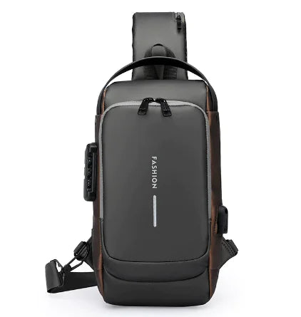 U3933689Men's chest bag security anti-theft password lock shoulder messenger bag(private listing)