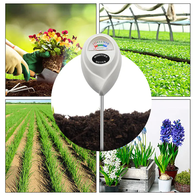 Soil Moisture Meter with White Round Head (2-in-1)
