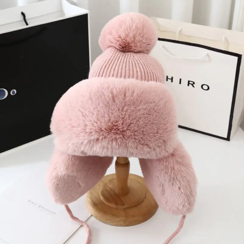 Thickened Cold-Proof Plush Hat for Women