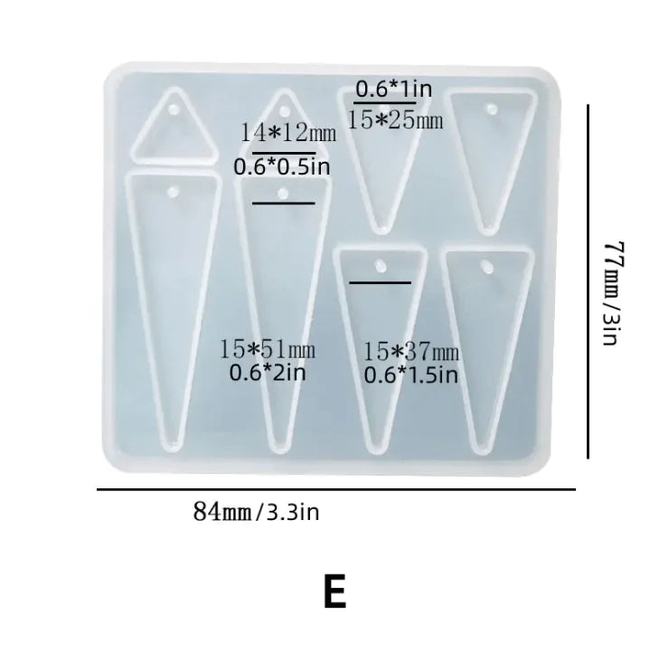 DIY Geometric Crystal Epoxy Silicone Mold Set