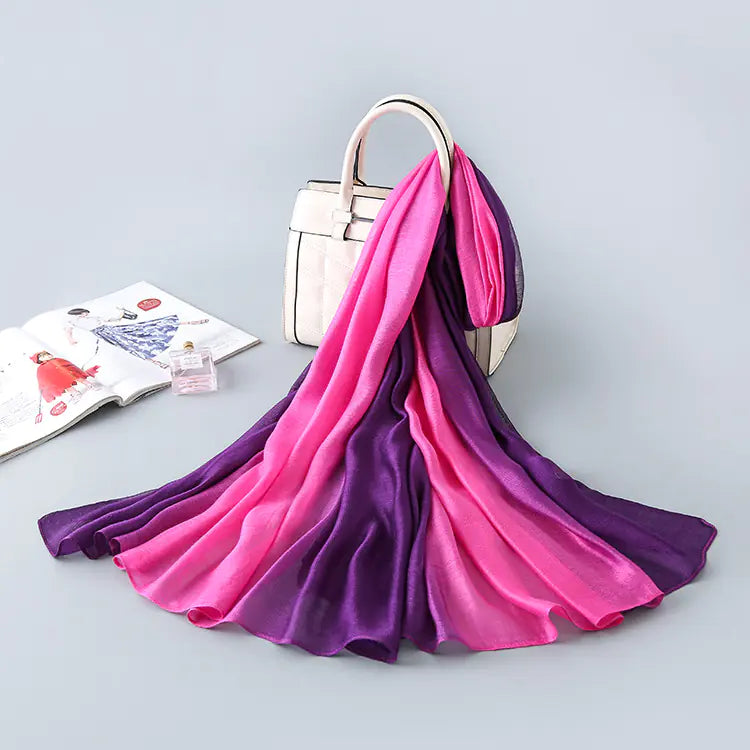 2020 New Gradient Silk Scarf for Sun Protection