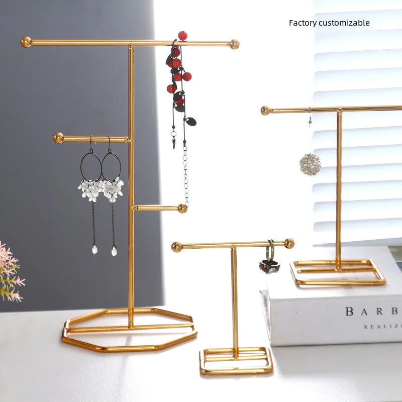 Creative Iron Jewelry Display Stand for Rings and Necklaces
