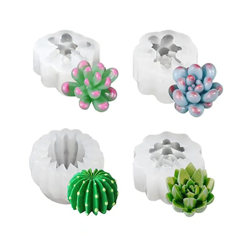 3D Succulent Silicone Mold for Candles and Soaps