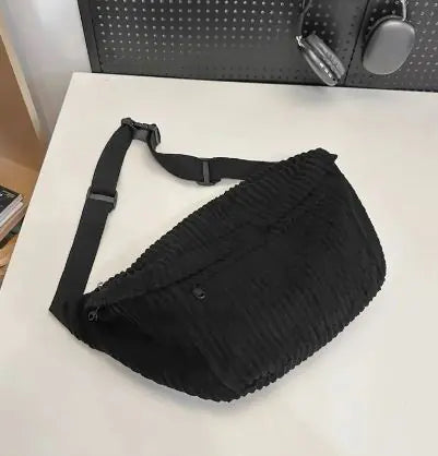 Corduroy Unisex Shoulder Crossbody Bag