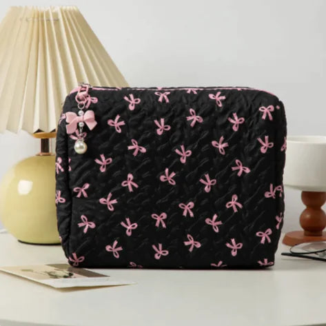 Bow Clutch Cosmetic Bag
