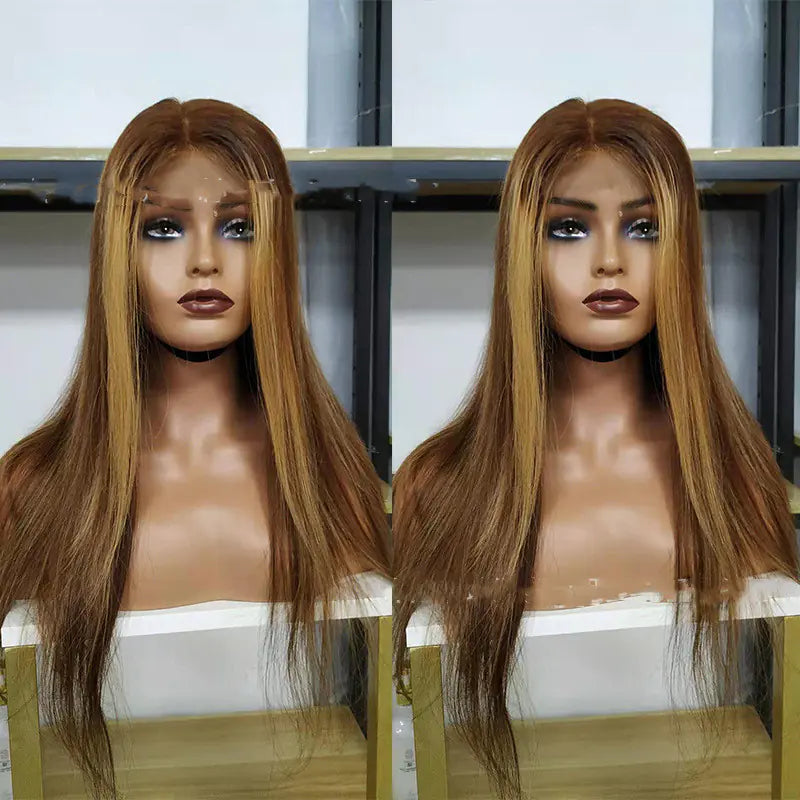 Piano Color P4.27 Brazilian Hair 4X4 Lace Front Wig