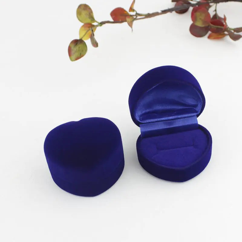 Factory Direct Supply Plush Heart Ring Box for Jewelry