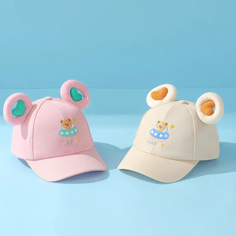 Kawaii Bear Cartoon Baseball Cap for Toddler Summer