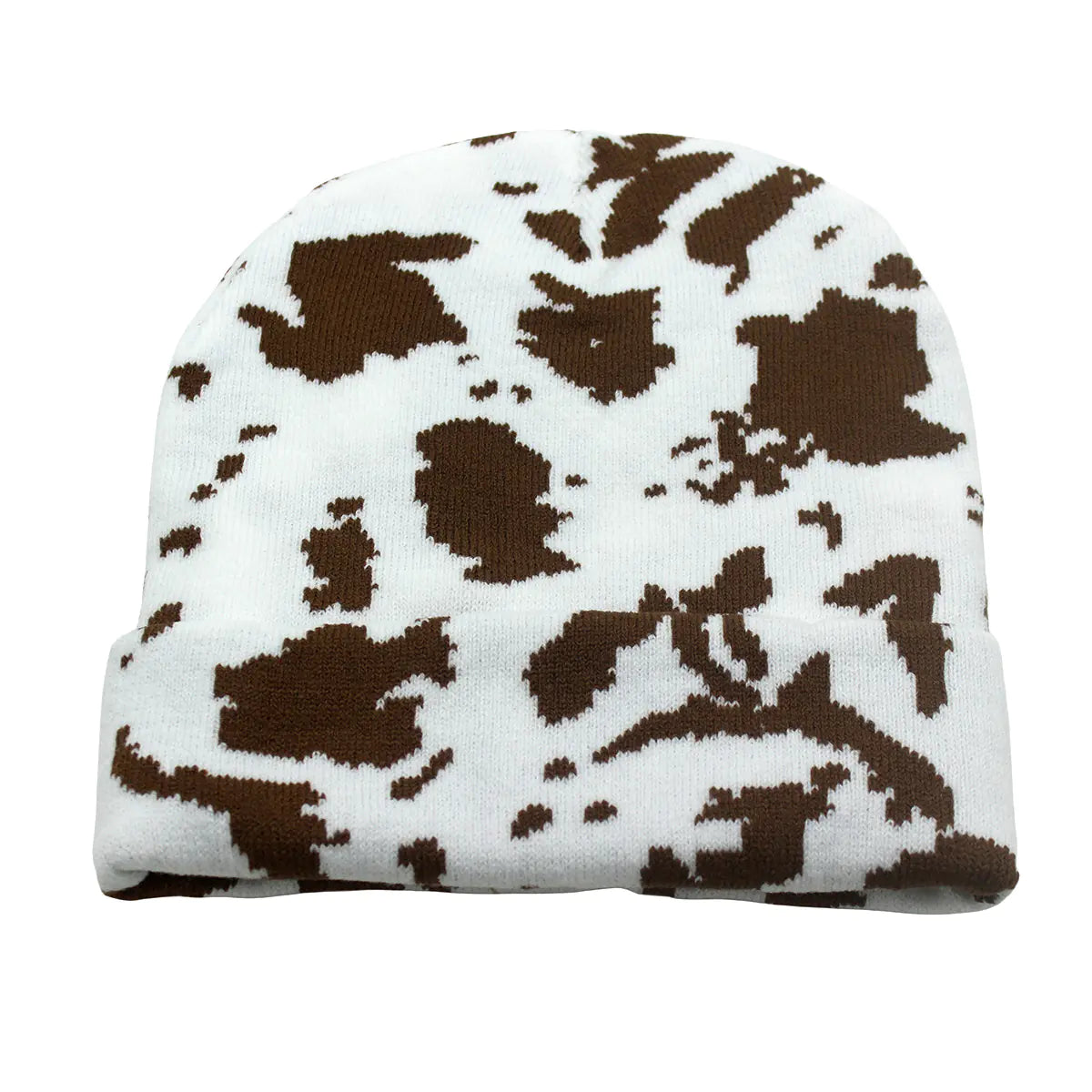 Winter Warm Cow Pattern Knitted Hat for Men and Women