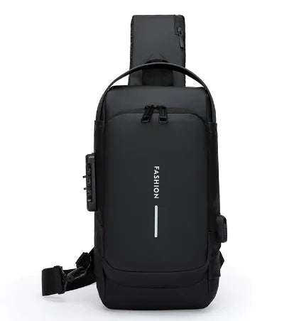 U3933689Men's chest bag security anti-theft password lock shoulder messenger bag(private listing)