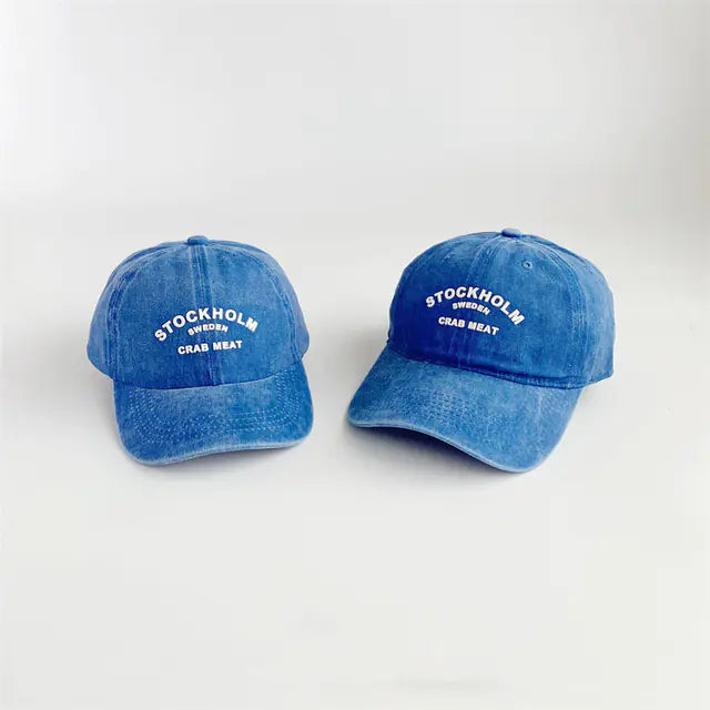 Retro Letter Baseball Caps for Kids - Spring/Summer