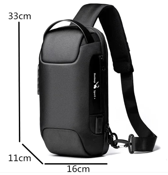 Men's Anti-Theft USB Chest Bag