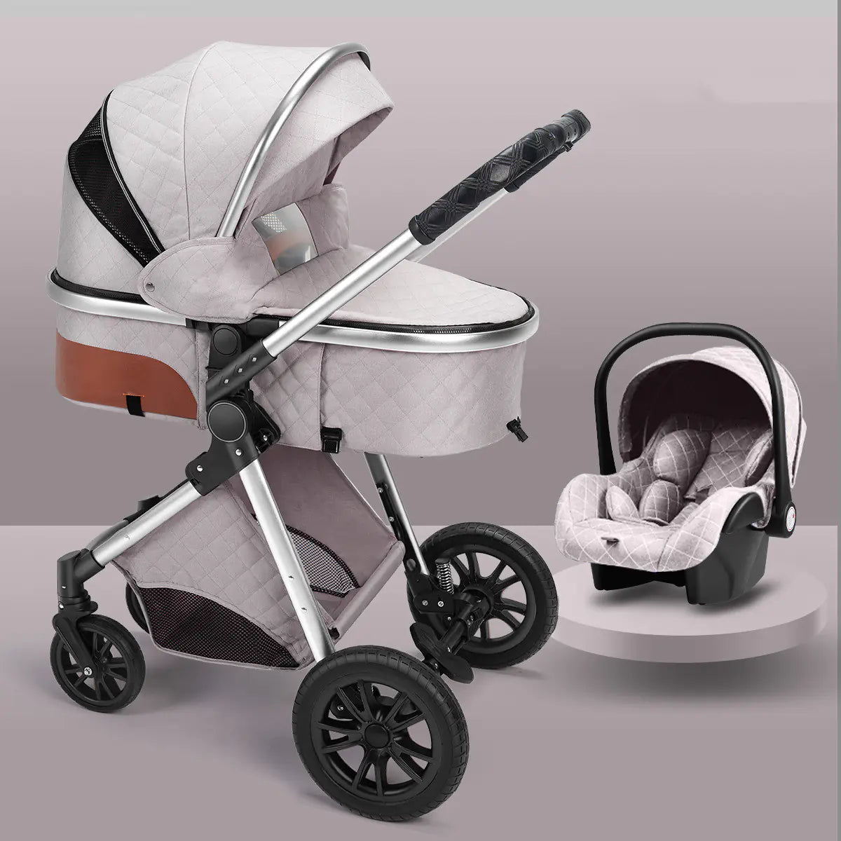 Folding Shock-Absorbing Baby Stroller