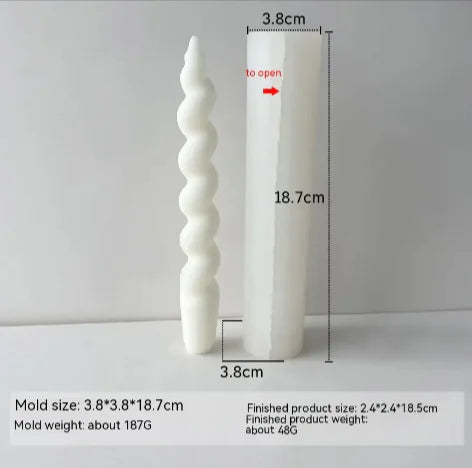 Threaded Silicone Mold for Candles & Holders