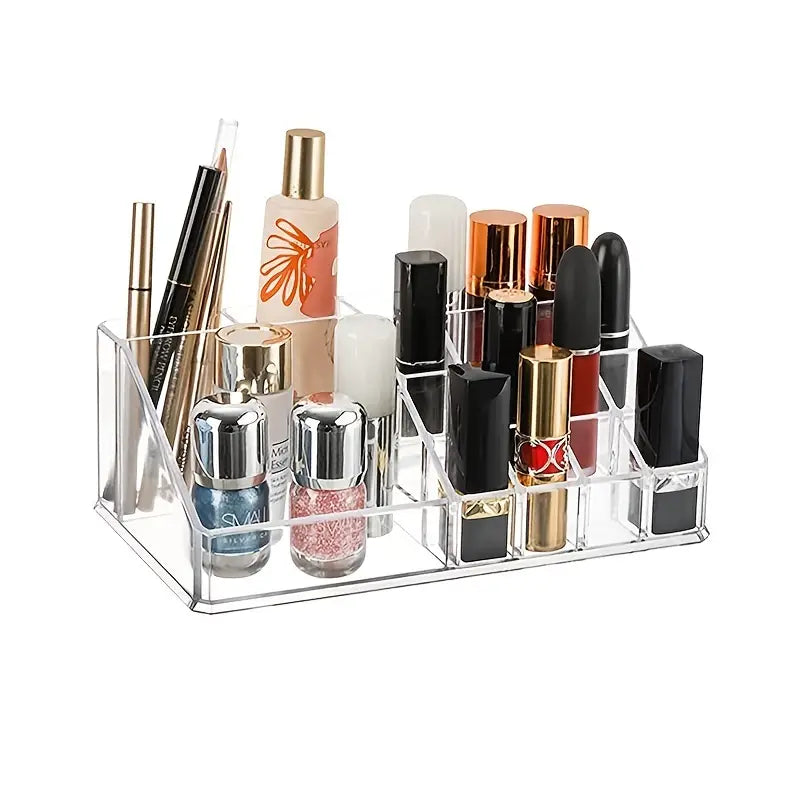 Acrylic Lipstick & Gloss Organizer with 16 Grids