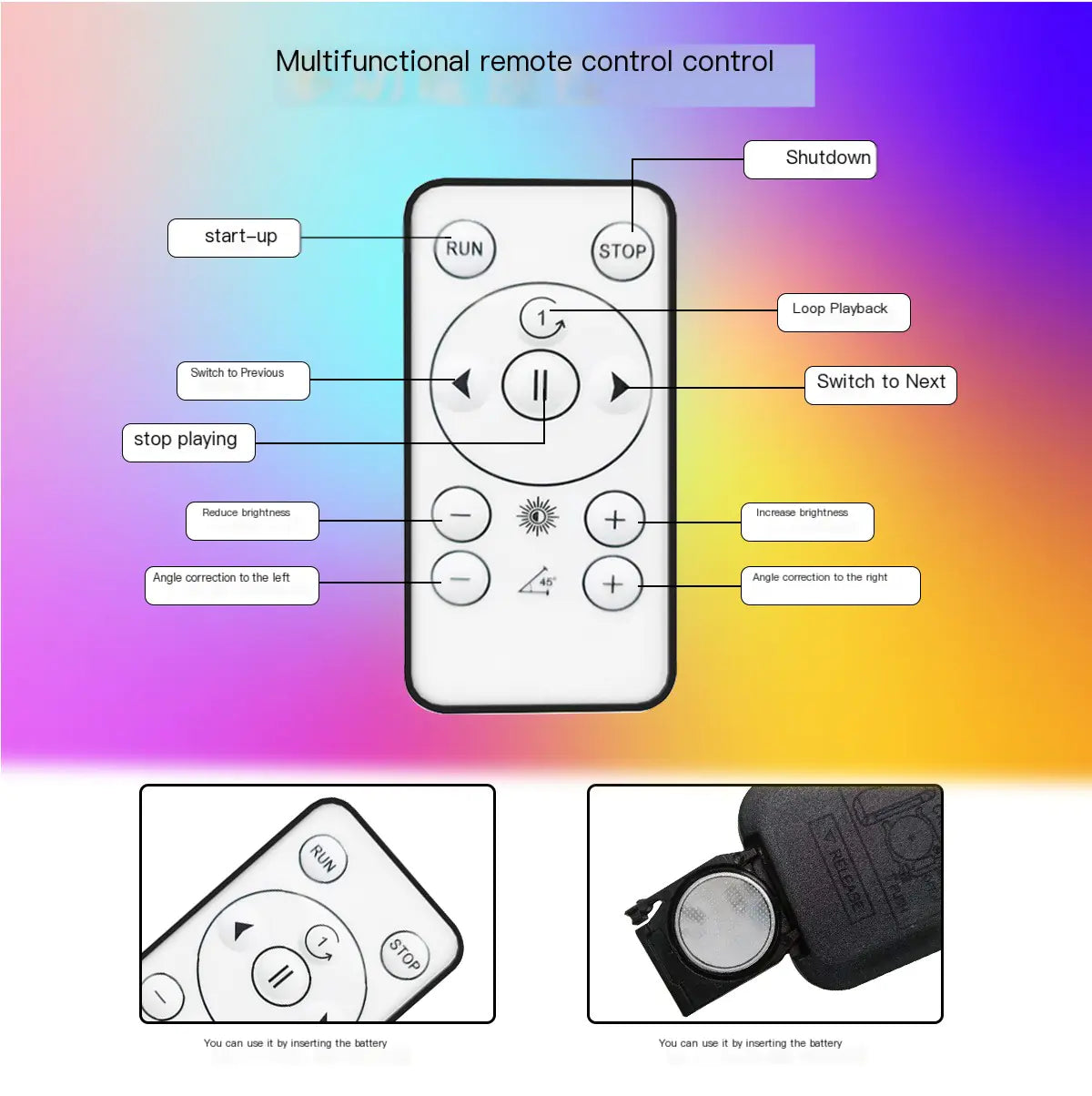 3D Holographic Fan Screen Wall-Mounted Display Projector