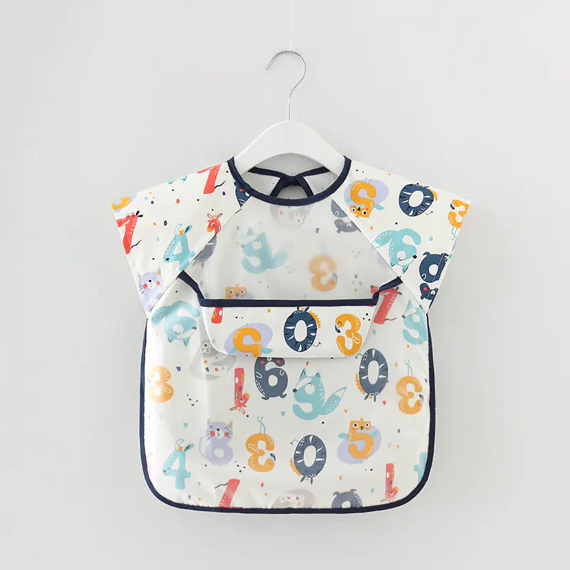 Waterproof Long Sleeve Kids Smock Apron for Eating