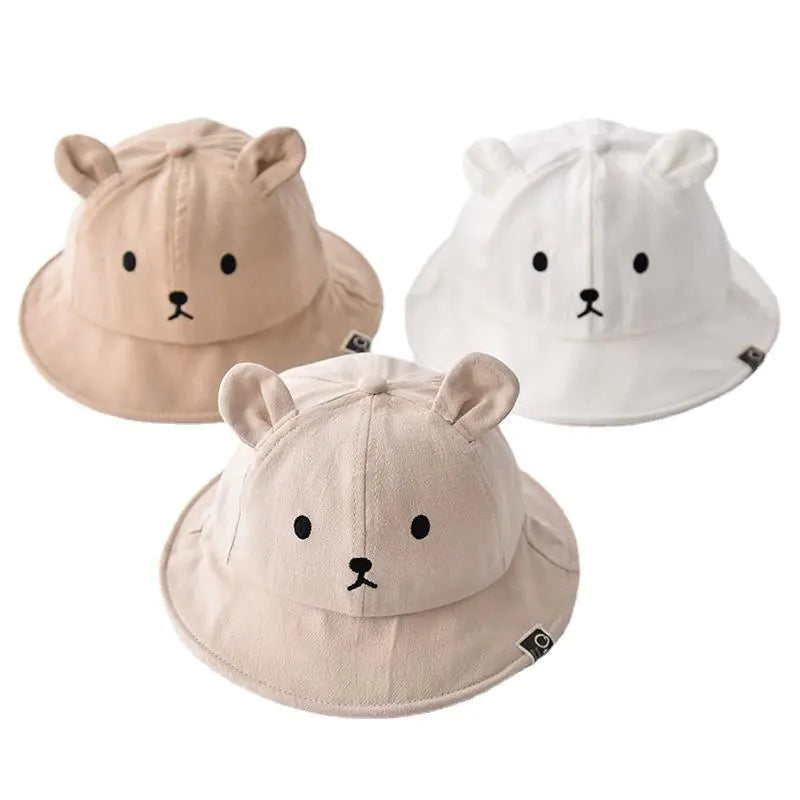 Baby Bucket Hat with Bear Ears for Kids Outdoor Use