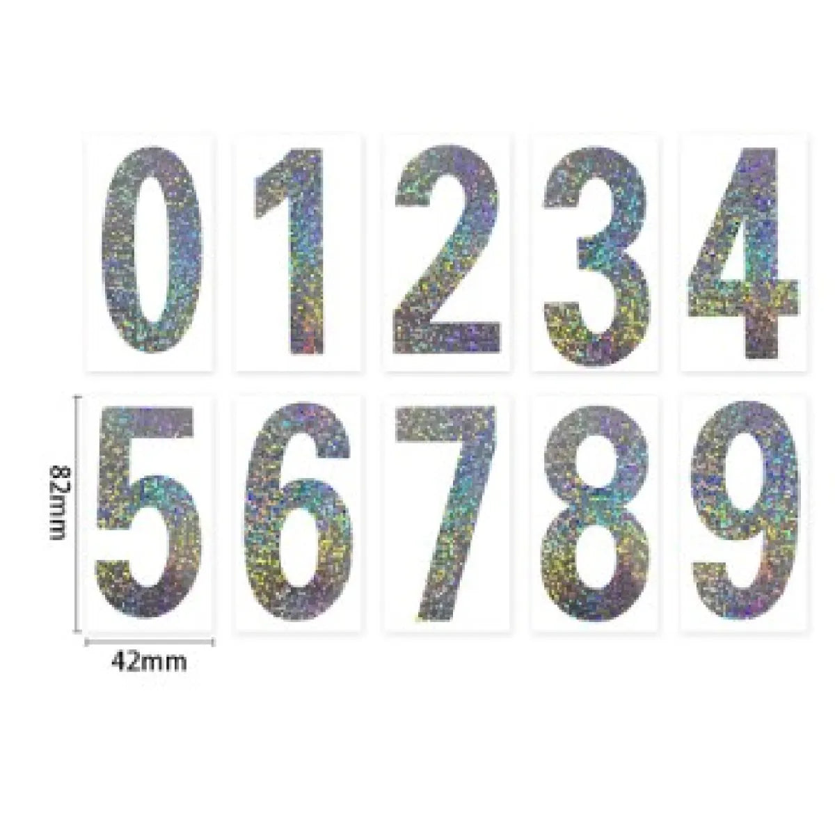 High-Temperature Reflective Waterproof PVC Number Sticker