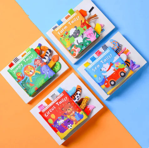 Baby Animal Tail Cloth Book