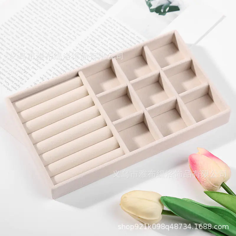Jewelry Box for Rings and Earrings with Velvet Tray