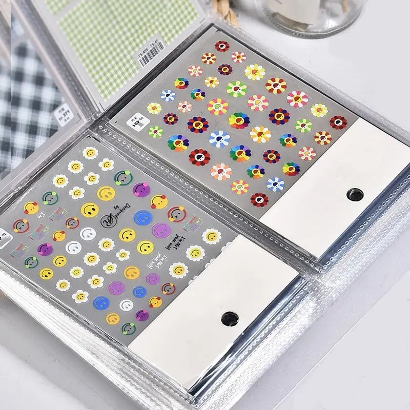 Nail Art Display Book with 80 Sheets Storage Holder