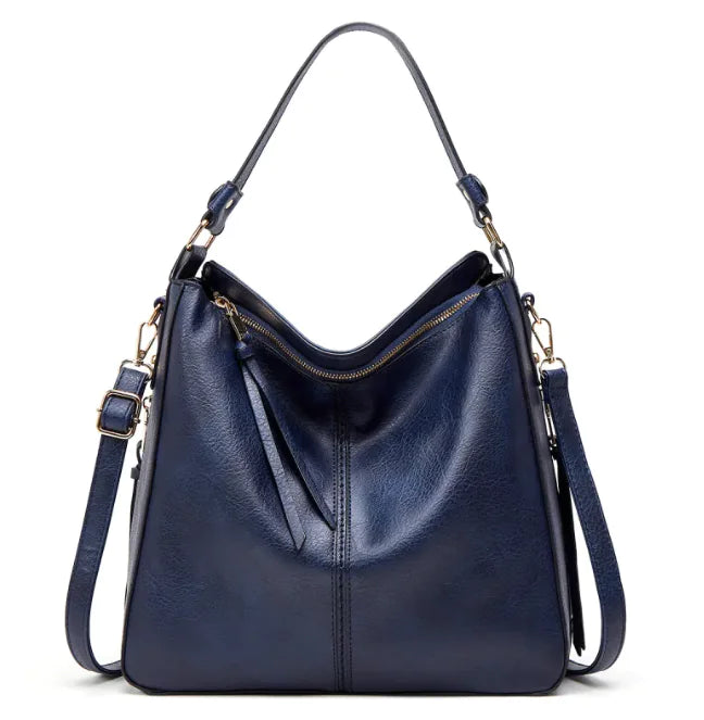 Hobos Zipper Bucket Bag with Adjustable Shoulder Strap – Large Capacity Messenger Handbag for Women