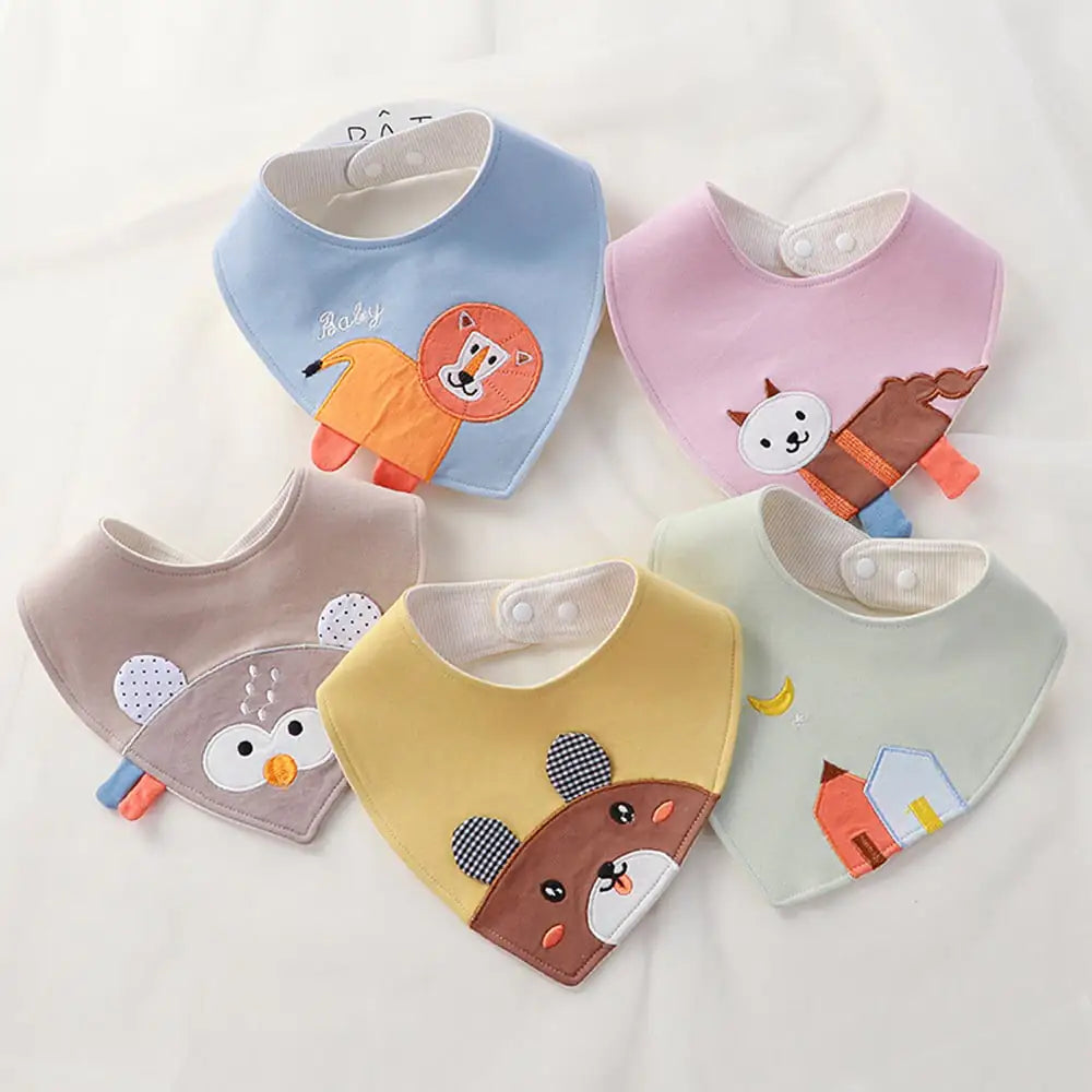 Soft Cotton Cartoon Bib for Newborns