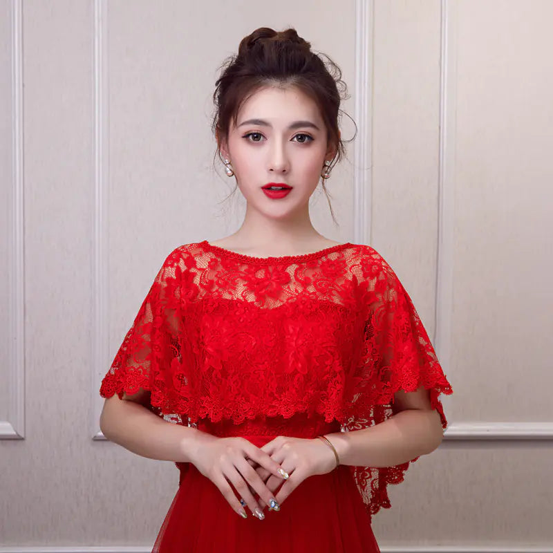 Bride Wedding Shawl Lace Summer Veil in Various Colors