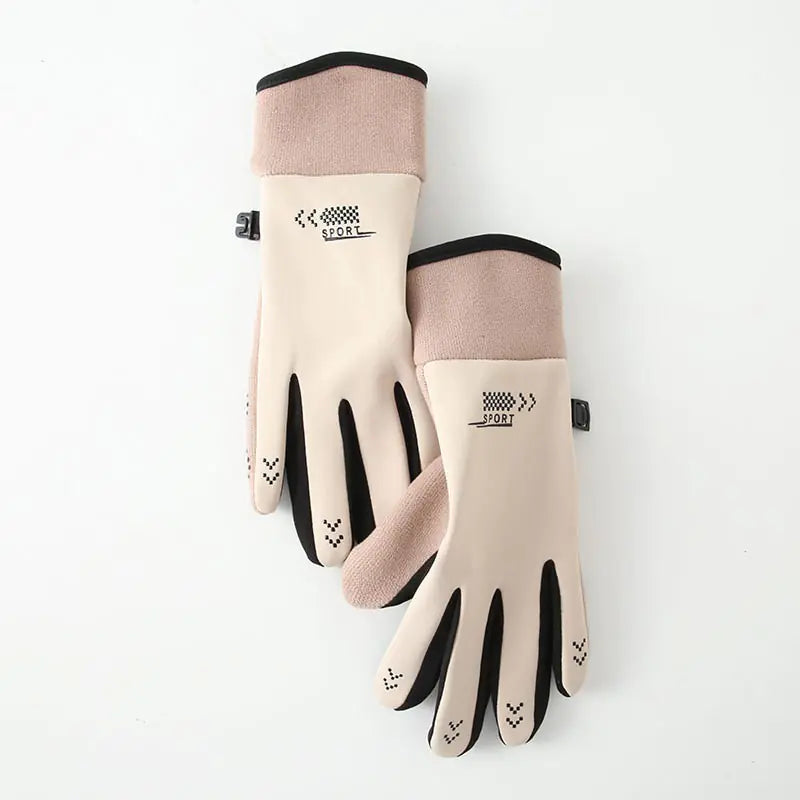 DeRong Women's Lightweight Velvet Windproof Gloves