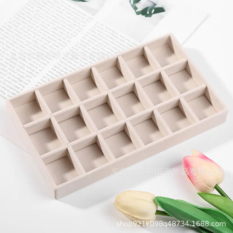 Jewelry Box for Rings and Earrings with Velvet Tray