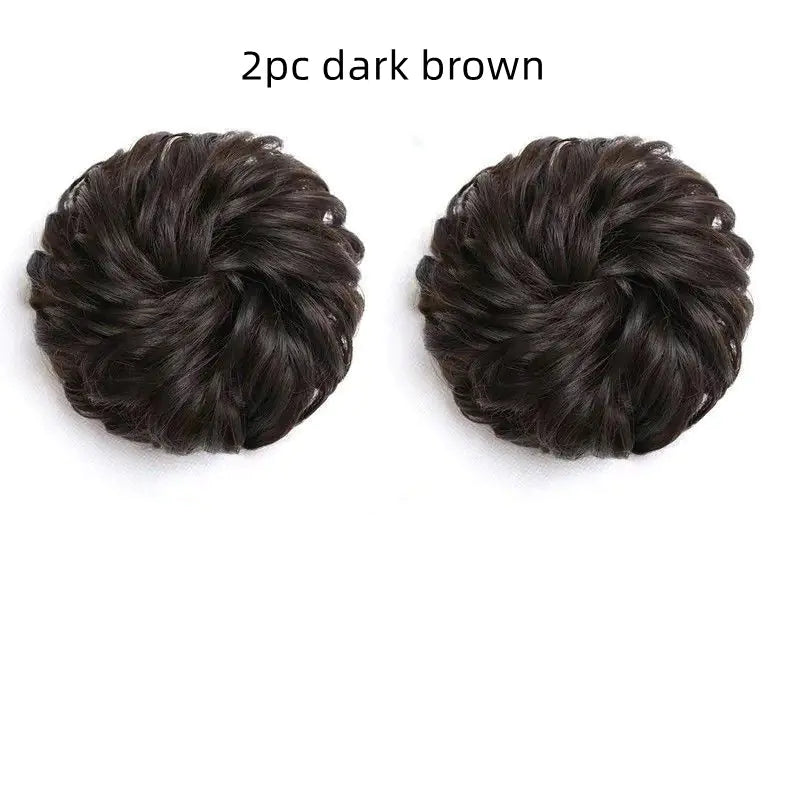 Floral Hair Ring for Curly Styles with Rubber Band